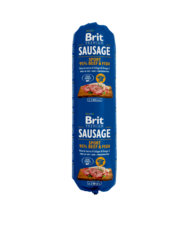 Brit Sausage Beef & Fish Sport 800G