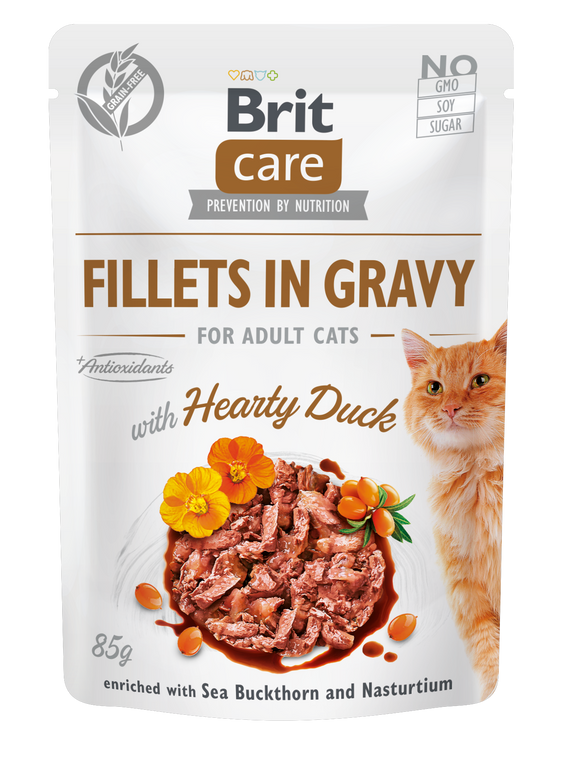 Brit Care Cat Fillets in Gravy Duck 85g