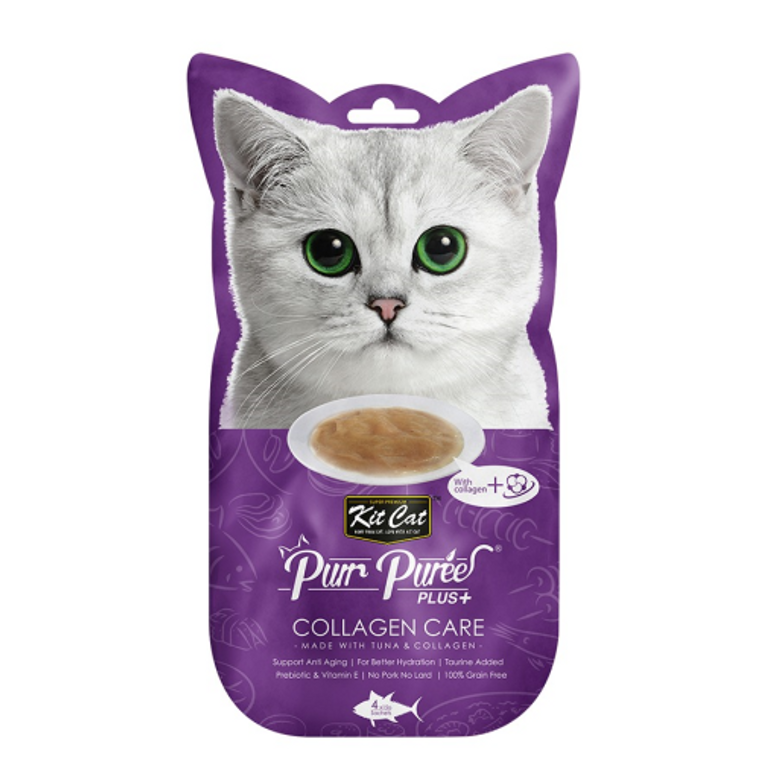 Kit Cat Purr Puree Plus+ Tuna & Collagen Care