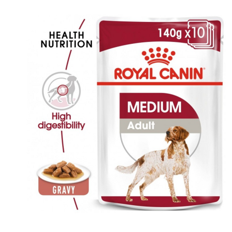 SIZE HEALTH NUTRITION MEDIUM ADULT (WET FOOD - POUCHES) 1x140g