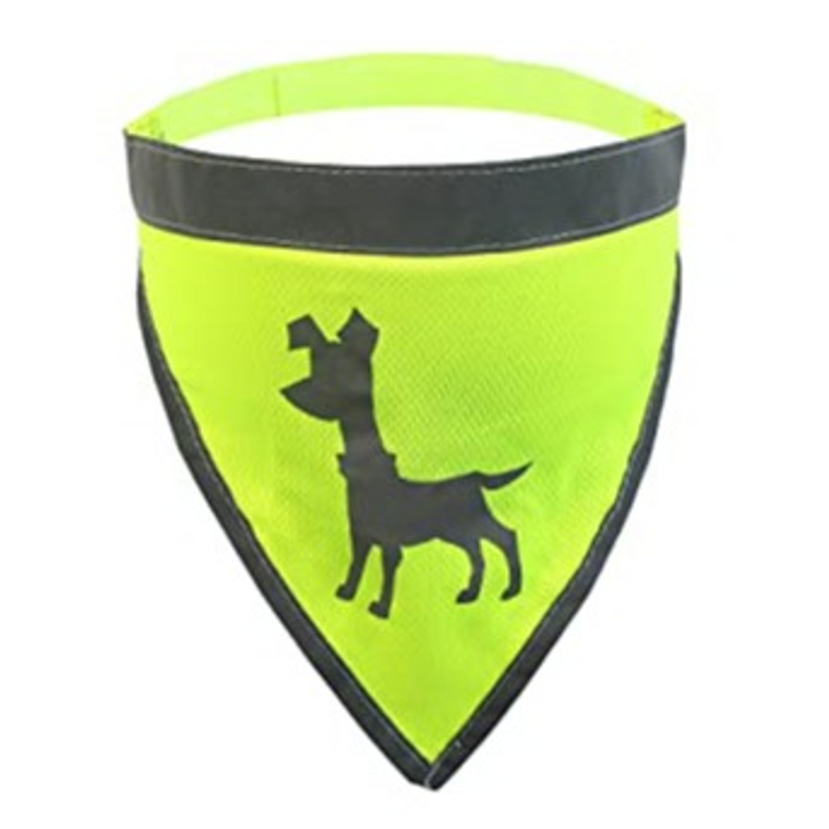 VISIBILITY DOG BANDANA L NEON YELLOW