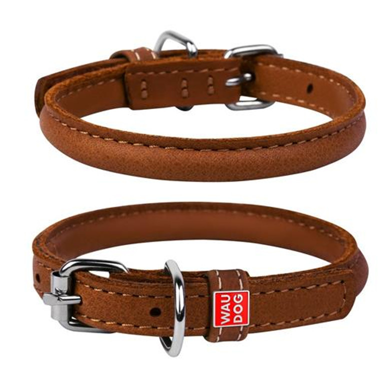 WAUDOG SOFT COLLAR BRN 8MM 25-33CM