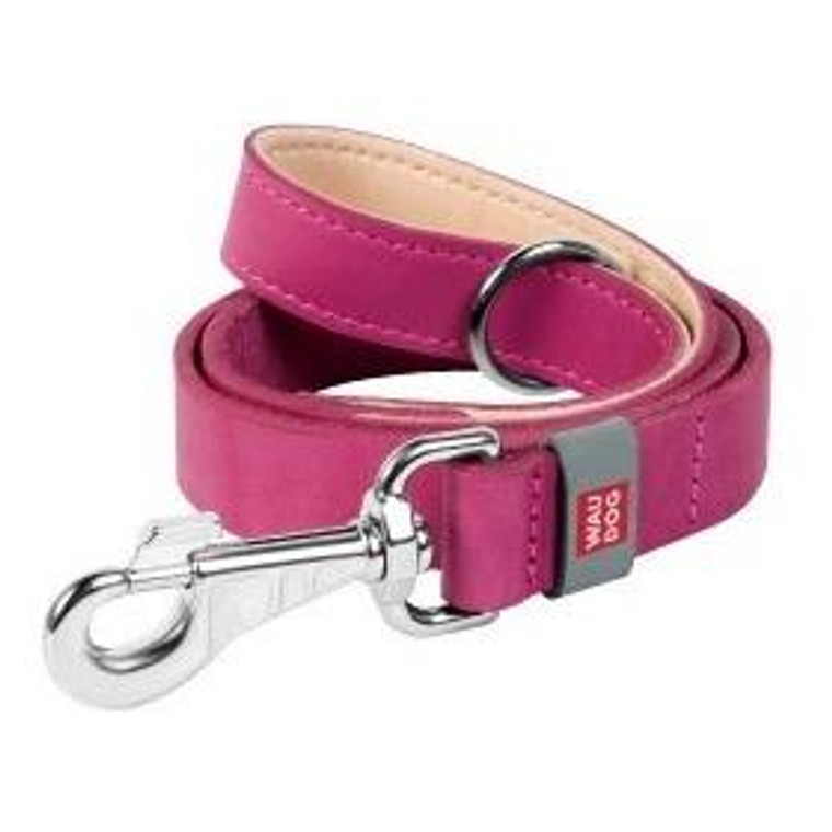 WAUDOG LEASH LEATHE 20MM 122CM PINK