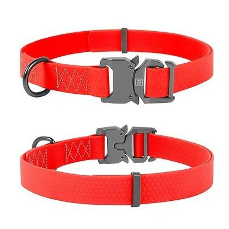 WAUDOG COLLAR WPROOF&QR-TAG35-58RED