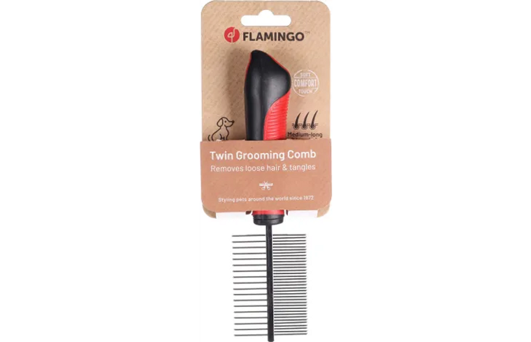 Flamingo Double Sided Grooming Comb