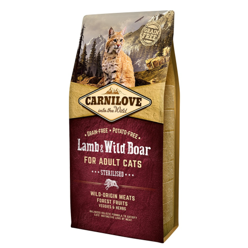 Carnilove Lamb & Wild Boar For Adult Cats 6kg