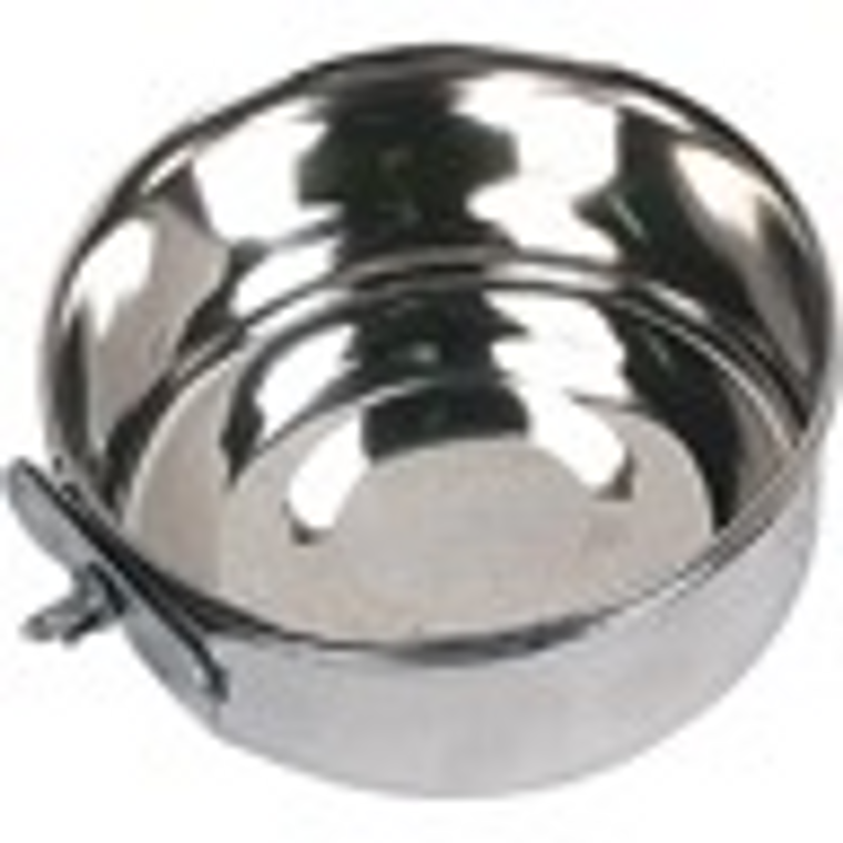 FEEDING AND DRINKING BOWL AVARO WITH NUT STAINLESS STEEL 10CM 290ML