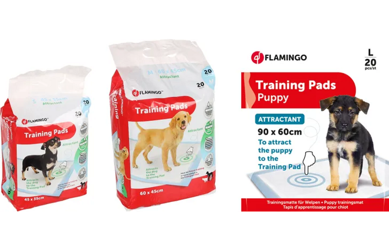 Flamingo Training Pad with Attractant - Large -  White