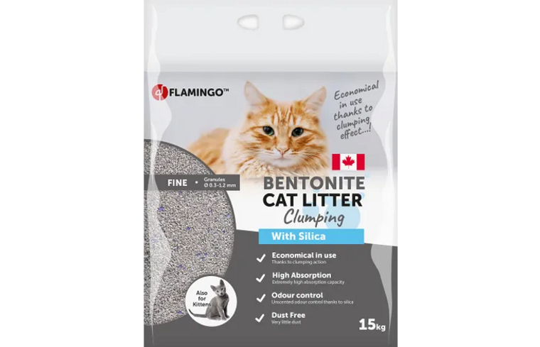 Flamingo Clumping Cat Litter with Silica 15kg