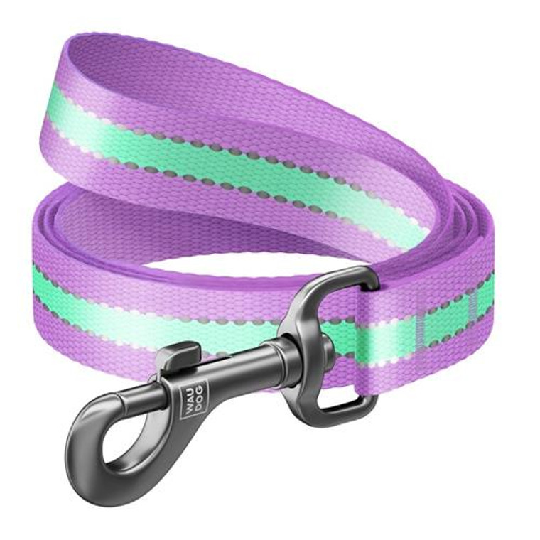 WAUDOG LEAD NYLON GLOWS 20MM 122CM PURPLE