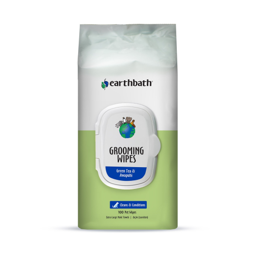 Earthbath Grooming Wipes, Green Tea & Awapuhi, 100 ct