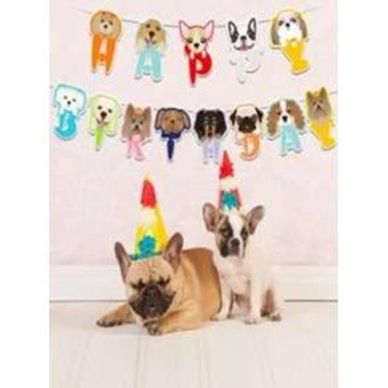 13pcs Cartoon Dog Print Pet Birthday Decoration