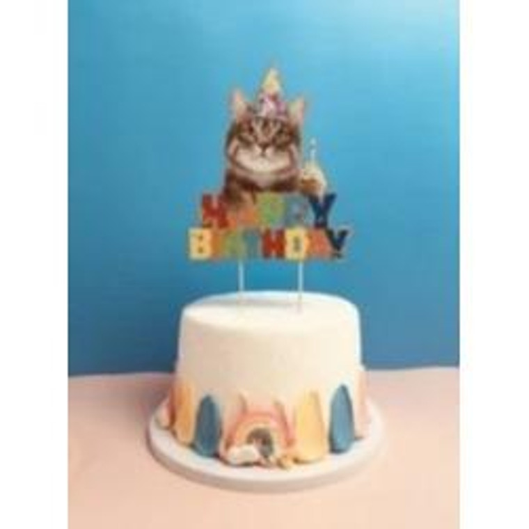 1pc Cat Birthday Cake Topper