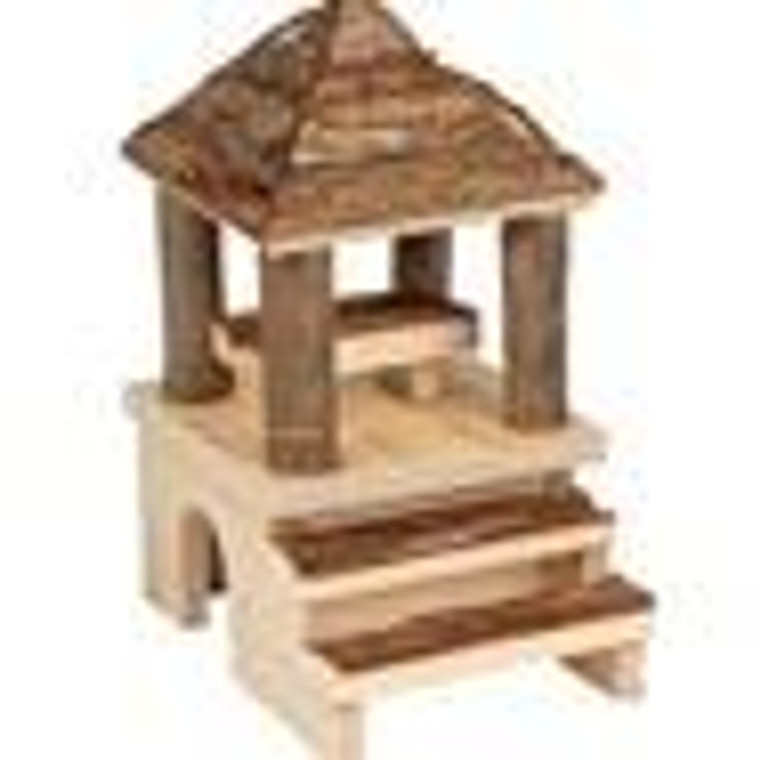 HOUSE PADY WOOD 16x12x21CM