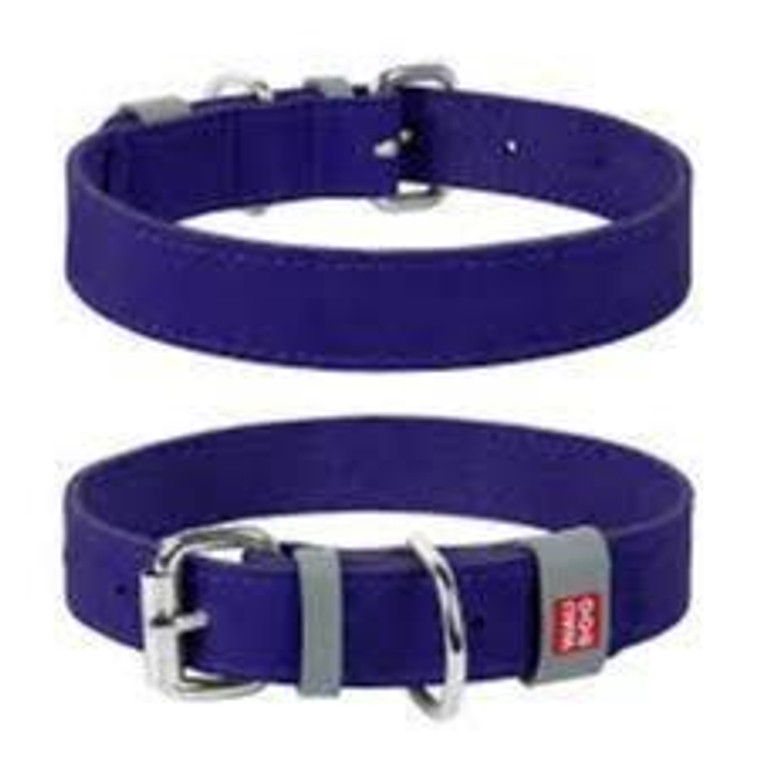 WAUDOG COLLAR CLASSIC LEATH 21-29VIOLET