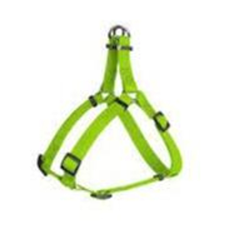WAUDOG Waterproof dog harness with QR passport, metal fastex, W 25 mm, L 60-90 cm lime green