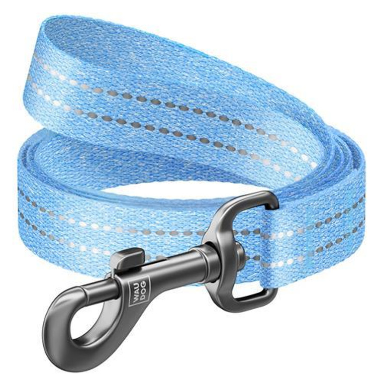 WAUDOG Re-cotton recycled material dog leash reflective M W 20 mm L 150 cm blue