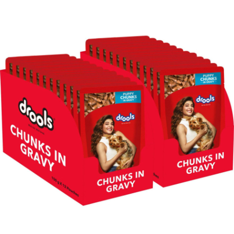 DROOLS PUPPY REAL CHICKEN & CHICKEN LIVER CHUNKS 150G