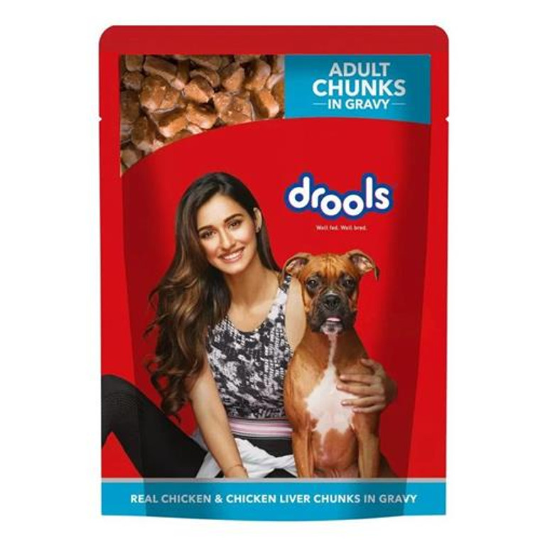 DROOLS ADULT REAL CHICKEN & CHICKEN LIVER CHUNKS 150G