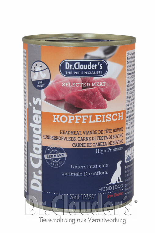 Dr Clauder Dog Can Head Meat 400g