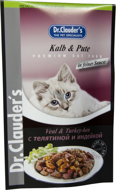 Dr Clauder Cat High Premium Veal & Turkey 100g