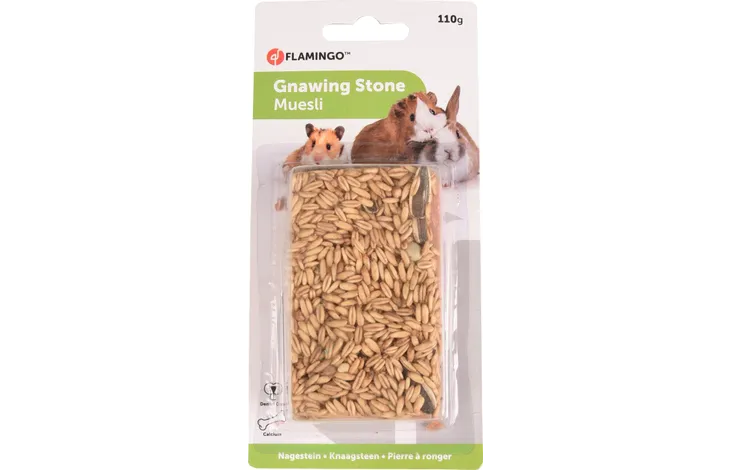 Flamingo Gnawing Stone with Muesli 110g