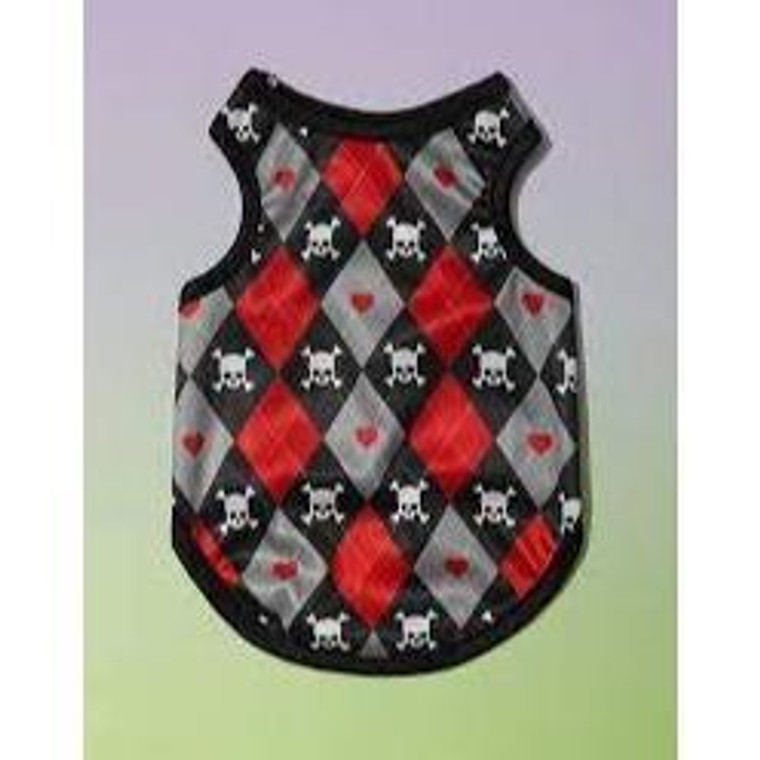 SKELETON PRINT PET TANK-MEDIUM