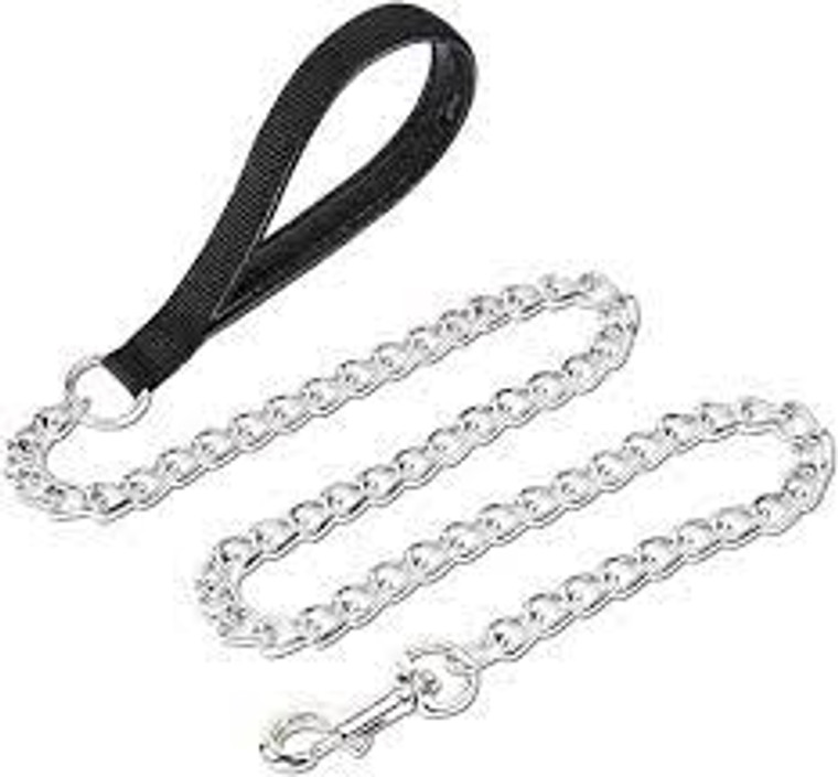 SAAS CHROMED IRON DOG LEASH 3.00MMX1.80CM