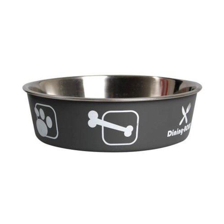 DOG DISH INOX BELLA KENA GREY