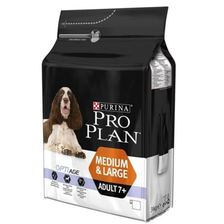 PRO PLAN Medium & Large Adult Dog 7+ with OPTIAGE in Chicken 3kg