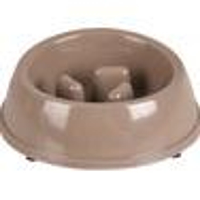 FEEDING BOWL MANGI SLOW FEEDER TAUPE MELAMINE