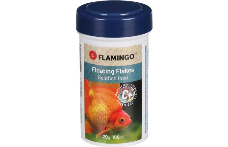 Flamingo Floating Goldfish Food Flakes