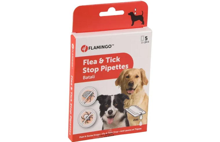 Flamingo Anti-Flea Anti-Tick Pipettes 2mL - 5 Pieces