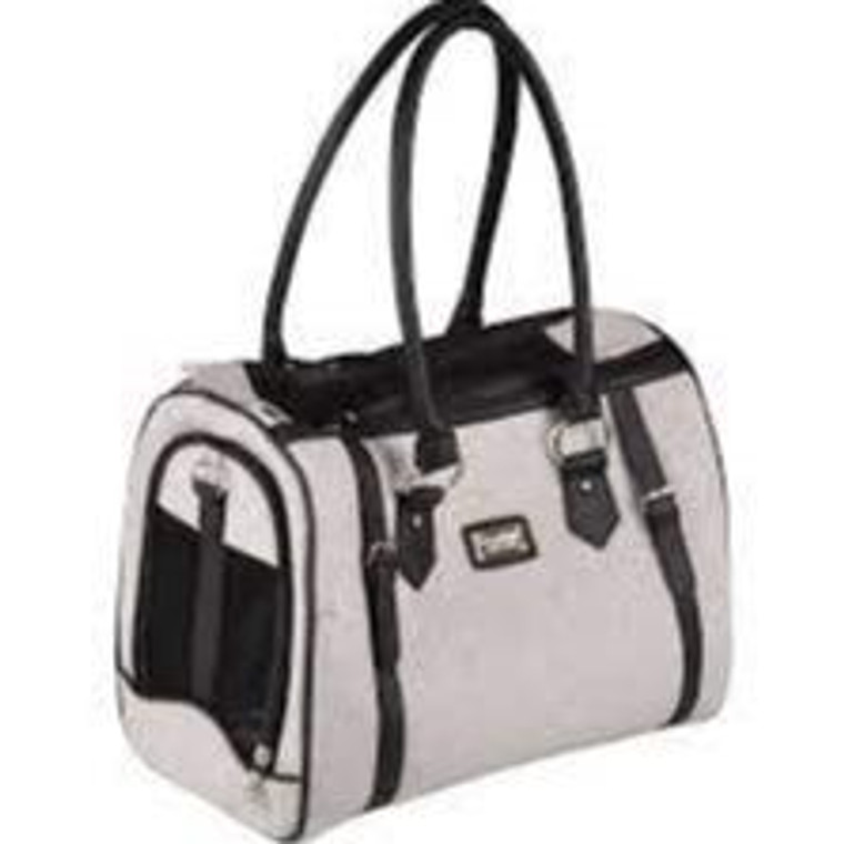 CARRYING BAG TATJANA LIGHT GREY 37x24x31CM