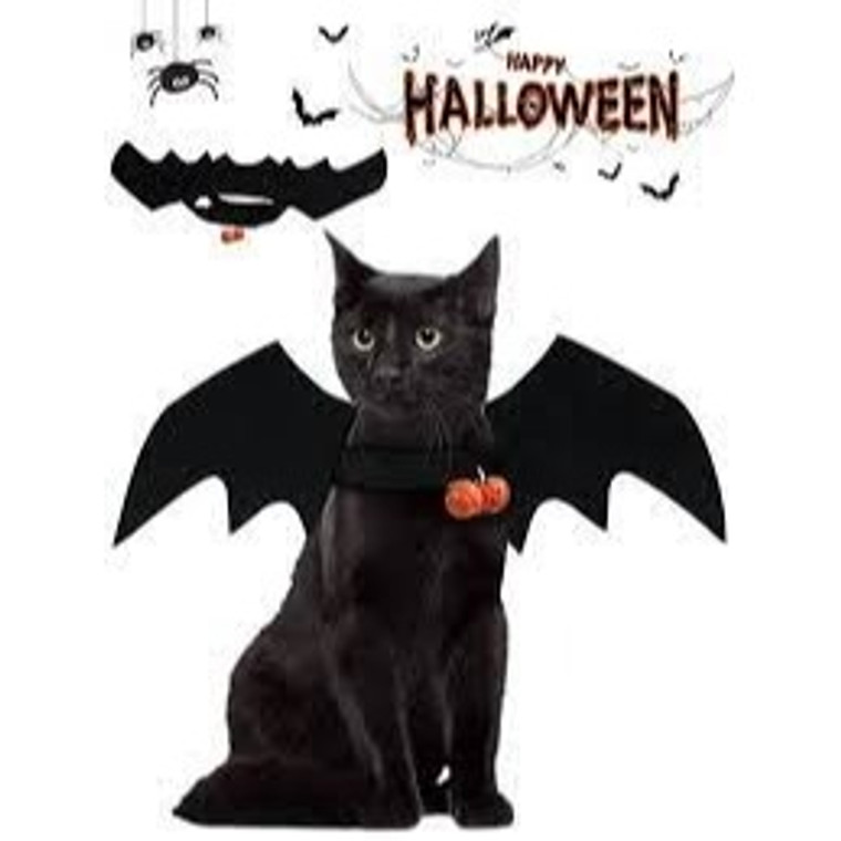 1pc Halloween Pet Costume For Cat Or Dog With Bat Wings Design