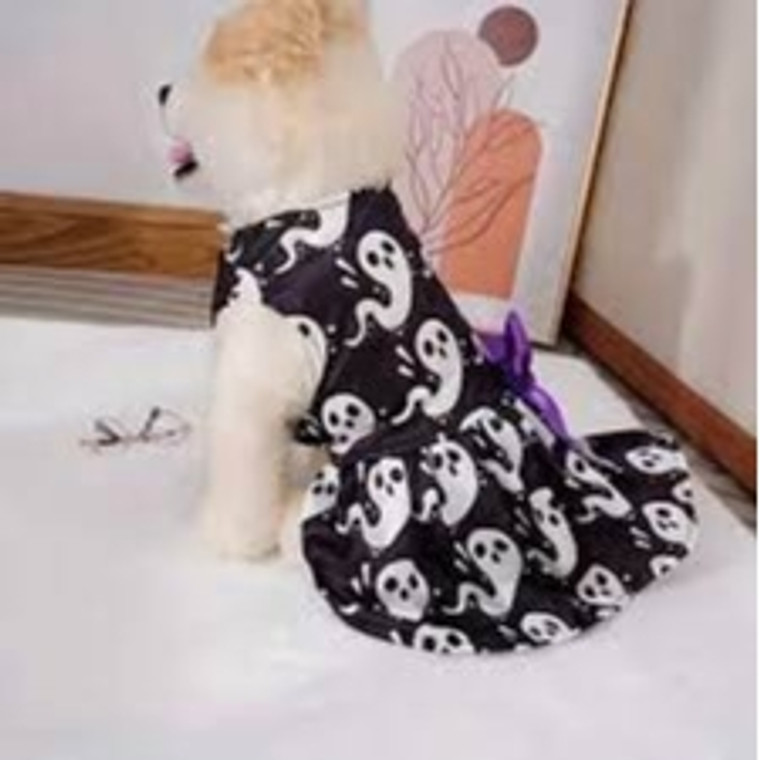 Pet Clothes Pumpkin Bat Ghost Costume Dress For Dogs