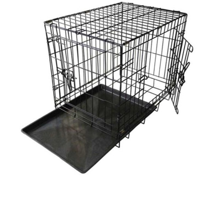 Pets Club Double Door Foldable Dog Crate Size Small