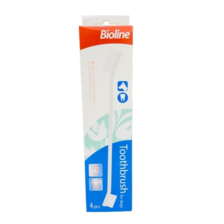 Bioline Toothbrush For Dogs Set 4pcs
