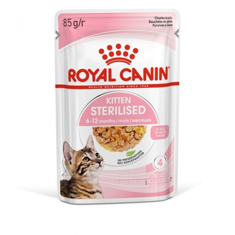 Feline Health Nutrition Kitten Sterilised Jelly (WET FOOD - POUCHES) 1X85g