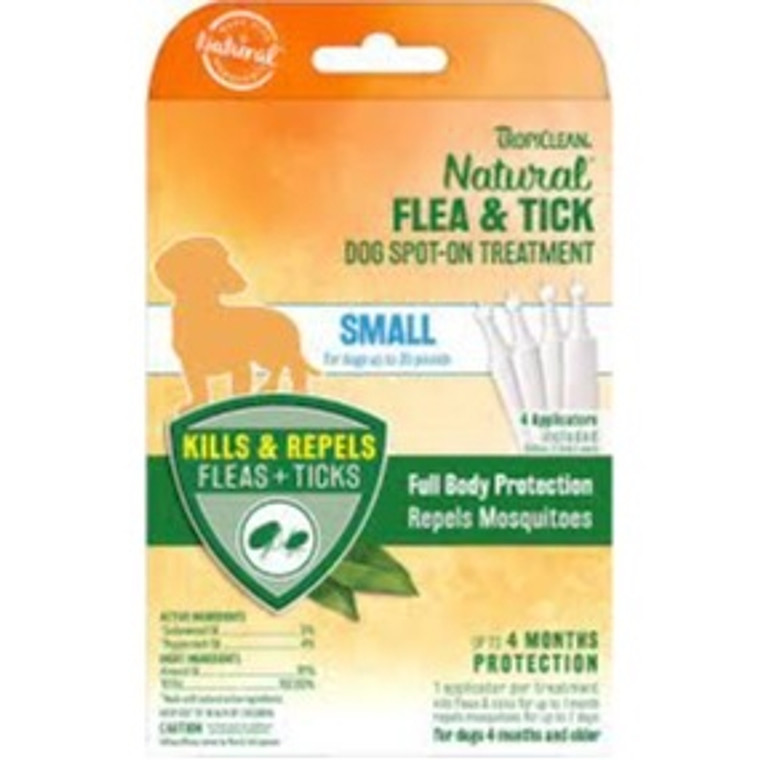 Tropiclean Flea & Tick Dog Spot On Treatment For Small Dogs