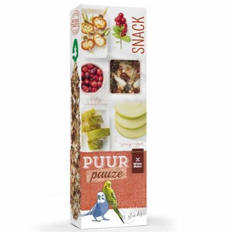 Witte Molen Puur Pauze Sticks With Apple & Rosehip For Budgie 60g