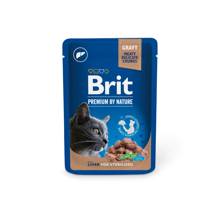 Brit premium cat Pouch Liver for Sterilised 100 g