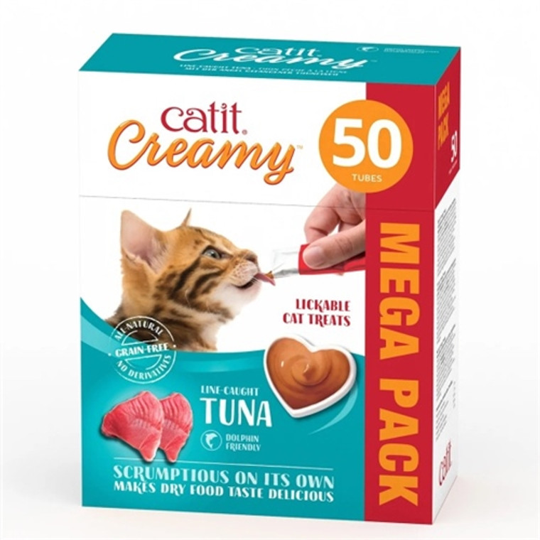 Catit Creamy Treats Mega Pack Tuna, 50 tubes/box