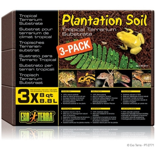 Exo Terra Plantation Soil - 3-pack 3 x 8.8 L 3 x 8qt