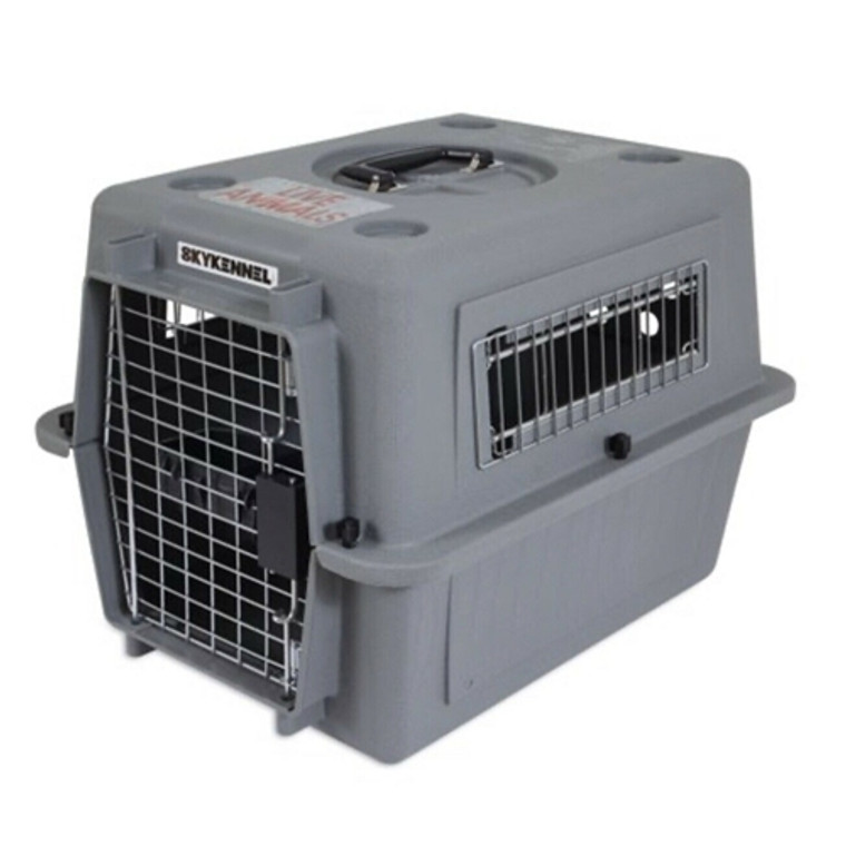 PETMATE SKY KENNEL 28" 25-30lbs ~ GRAY