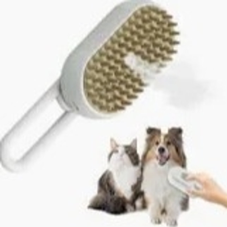 Self-cleaning Massage Comb Cat Brush, Cat… Khaki color