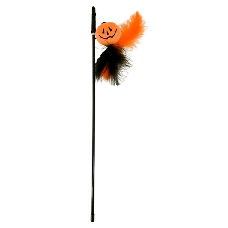 CAT STICK FRIGHT PUMPKIN 40cm