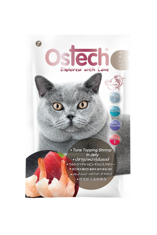Ostech Cat Ultra Tuna topping Shrimp in Jelly (70 g)