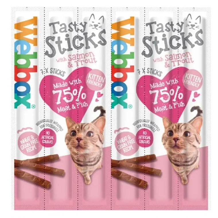 Webbox Tasty Sticks Salmon & Trout Cat Treats (30 g)