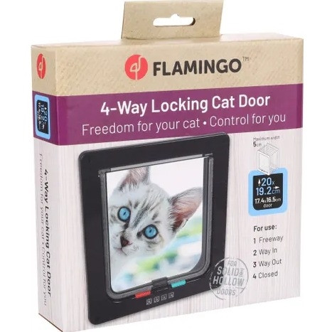 CAT DOOR 4-WAY IDDA BLACK